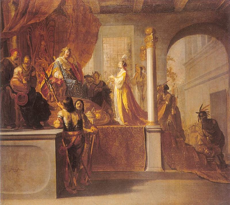 Nicolaus Knupfer The Queen of Sheba before Solomon Sweden oil painting art